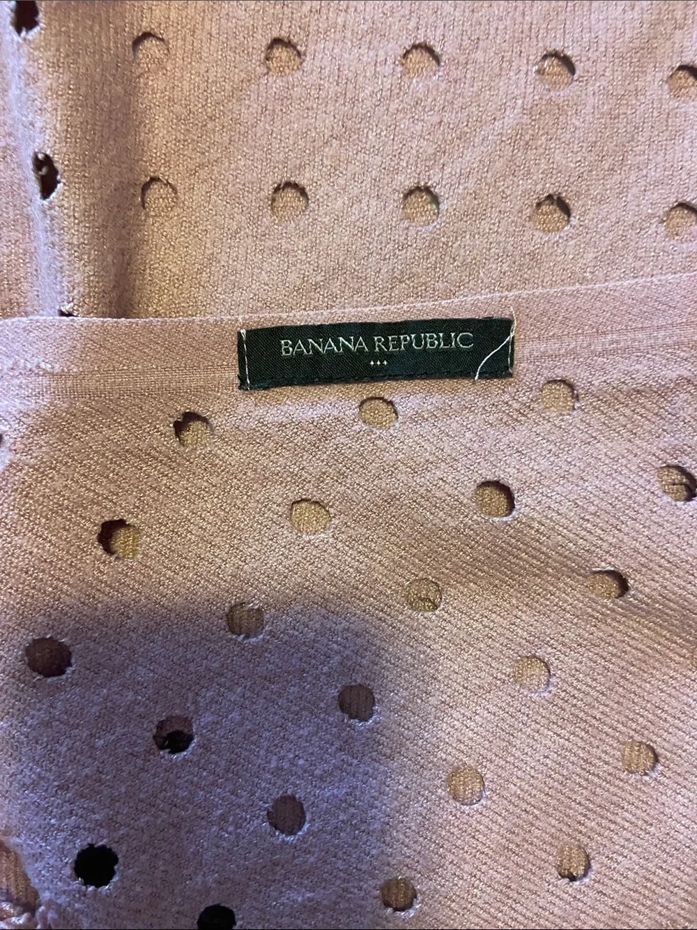 Banana Republic Mauve Perforated Fringe Shawl/Scarf